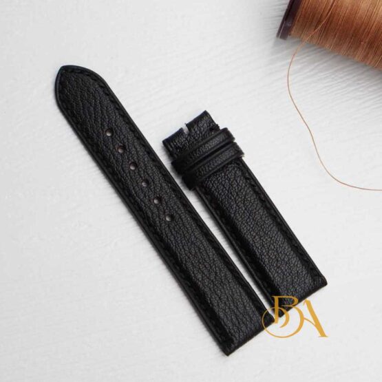 Handmade Alran Sully leather strap, Black leather watch band SW209