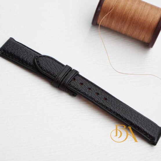 Handmade Alran Sully leather strap, Black leather watch band SW209