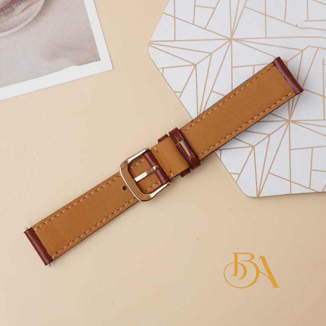 Custom Vachetta leather watch band, Brown Cow leather watch strap SW136