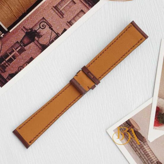 Dark Brown Cow watch band, Full Grain leather watch strap SW254