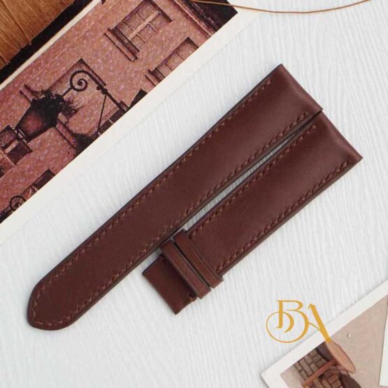 Dark Brown Cow watch band, Full Grain leather watch strap SW254