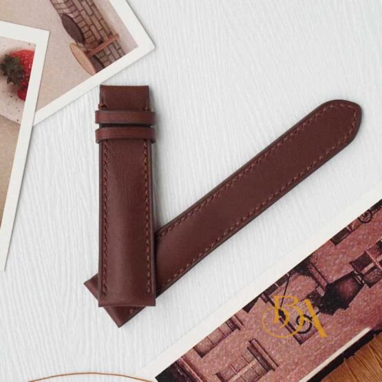 Dark Brown Cow watch band, Full Grain leather watch strap SW254