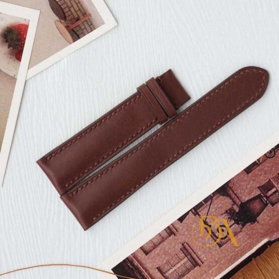 Dark Brown Cow watch band, Full Grain leather watch strap SW254