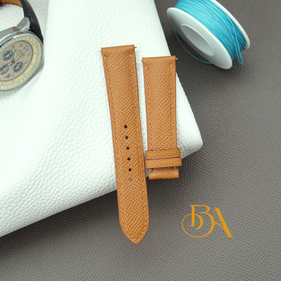 Premium Gold Epsom leather strap with Quick release spring bars SW102