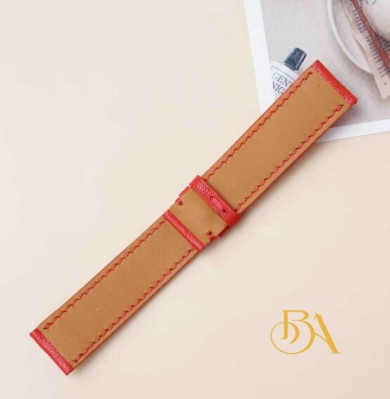 Handmade Red leather watch band, Alran Sully leather watch strap SW272