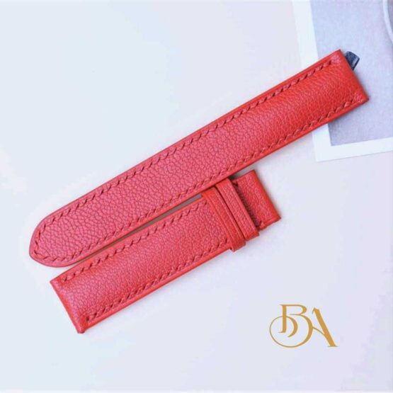 Handmade Red leather watch band, Alran Sully leather watch strap SW272