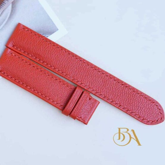 Handmade Red leather watch band, Alran Sully leather watch strap SW272