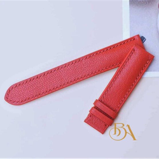 Handmade Red leather watch band, Alran Sully leather watch strap SW272