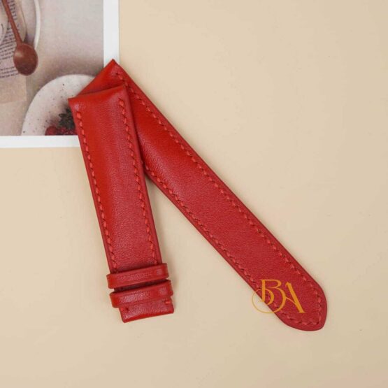 Nappa leather watch band, Handmade Red leather watch strap SW215