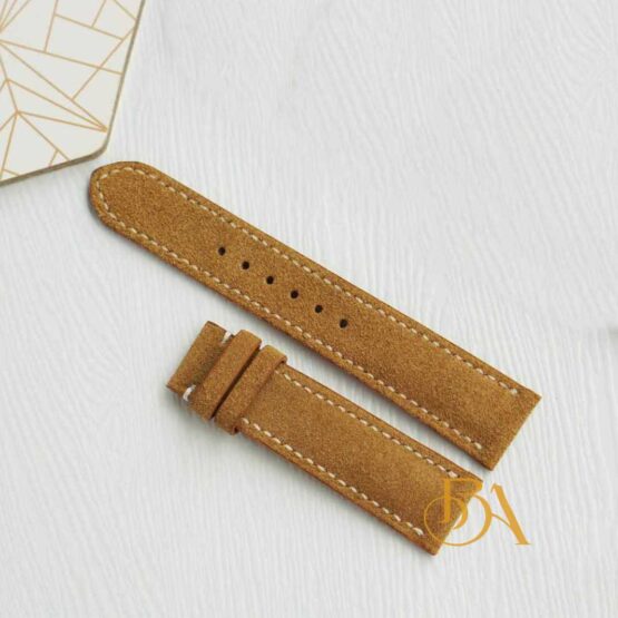 Tan Suede leather watch band SW040