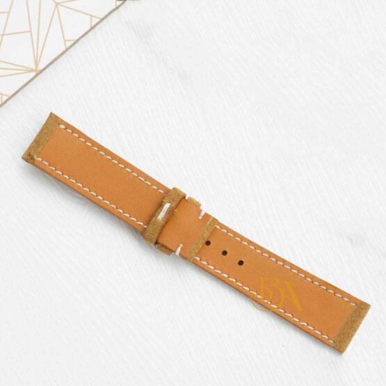 Tan Suede leather watch band SW040