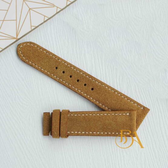 Tan Suede leather watch band SW040