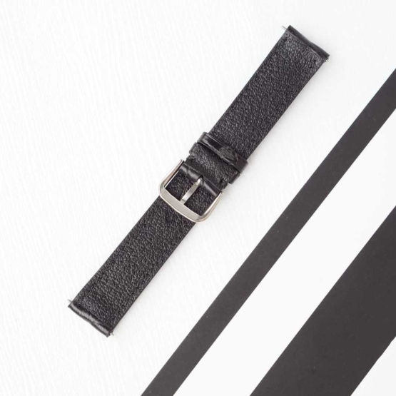 Handcrafted Alligator Watch Band, Black leather watch strap SW184