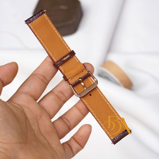 Bespoke Ostrich leather watch band, High Quality Ostrich leg leather watch strap SW046