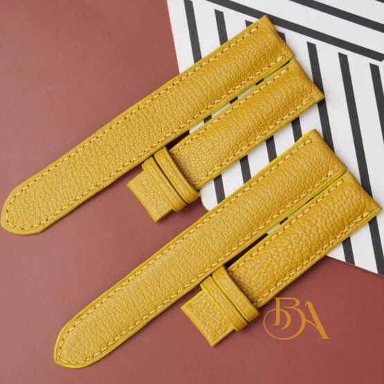 Yellow Alran Sully leather watch strap, Genuine leather replacement watch bands SW196