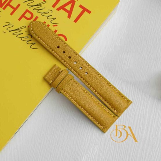 Yellow Alran Sully leather watch strap, Genuine leather replacement watch bands SW196