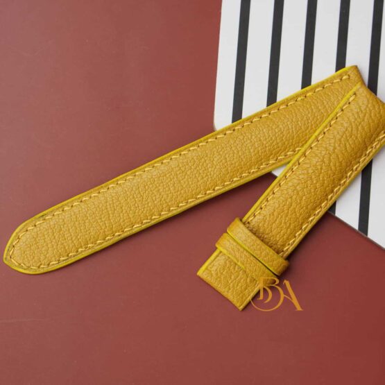 Yellow Alran Sully leather watch strap, Genuine leather replacement watch bands SW196