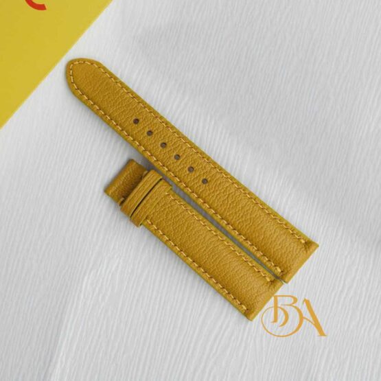 Yellow Alran Sully leather watch strap, Genuine leather replacement watch bands SW196