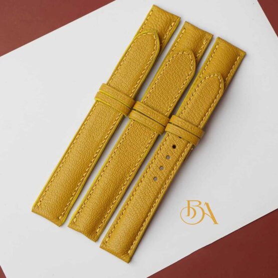 Yellow Alran Sully leather watch strap, Genuine leather replacement watch bands SW196