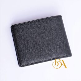 Handmade Goat leather wallet for men, Black Alran Sully leather wallet WL051
