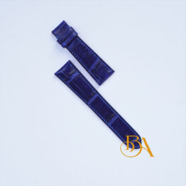 Navy Blue Alligator leather watch band, Custom Alligator watch strap SW287