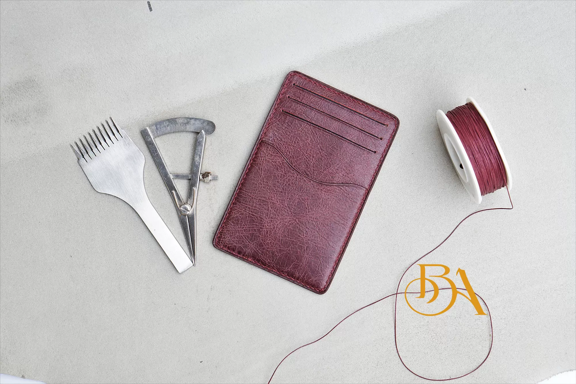 burgundy vintage cow leaather credit card holders (4)