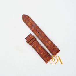 Brown Handcrafted Alligator watch strap, Nubuck leather watch band SW289