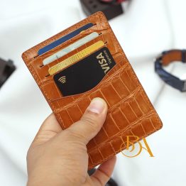 High Quality Alligator credit card holder, Genuine leather card wallet handcrafted VWL112