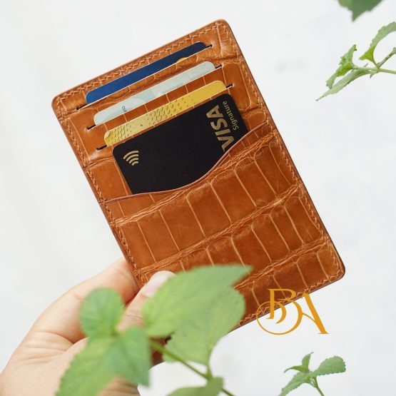 High Quality Alligator credit card holder, Genuine leather card wallet handcrafted VWL112