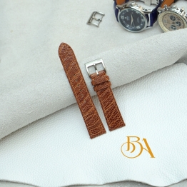Handmade Ostrich leg leather watch band, Brown Ostrich watch strap SW329