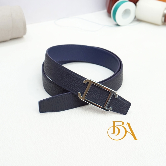 Dark blue Calf leather belt handcrafted BLB02