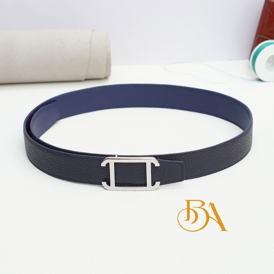 Dark blue Calf leather belt handcrafted BLB02