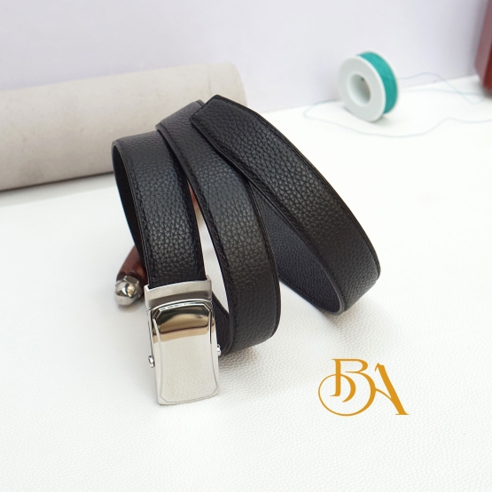 Handmade Togo leather belt for men with Stainless Steel Buckle BLB04