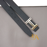 Premium Calf leather belt, Handcrafted Black Epsom leather belt BLB11 - Image 2