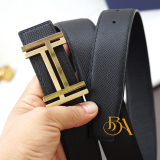 Premium Calf leather belt, Handcrafted Black Epsom leather belt BLB11 - Image 5