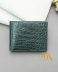 Dark Green Alligator Leather Wallet, Men bifold wallet handcrafted AWL280