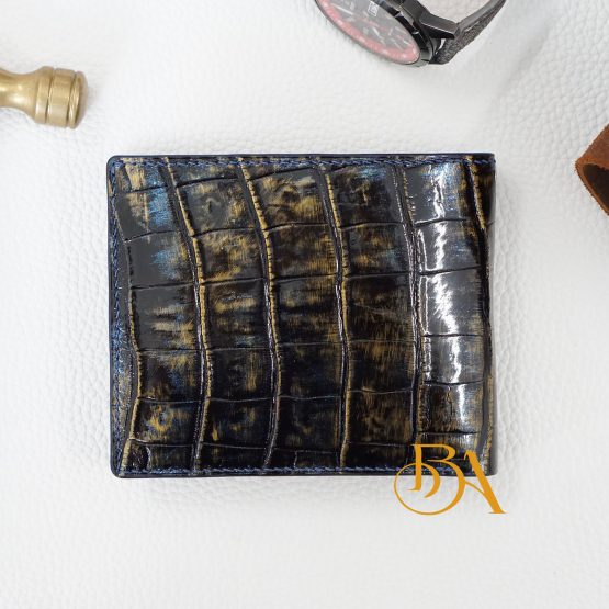 Premium Alligator leather bifold wallet handmade AWL281 - Image 3