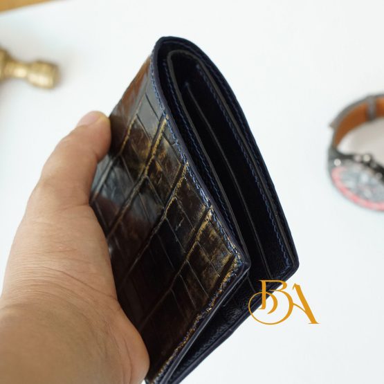 Premium Alligator leather bifold wallet handmade AWL281 - Image 4