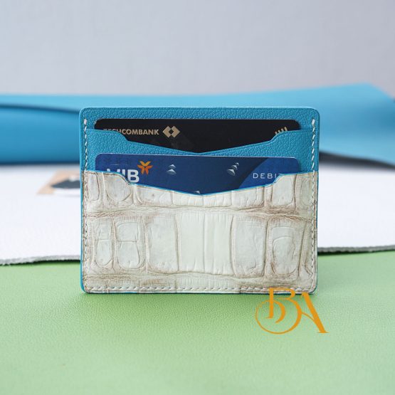 Handcrafted Himalayan Alligator leather card wallet VWL123 - Image 3