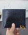 Deep blue Ostrich leg leather wallet for men OWL285