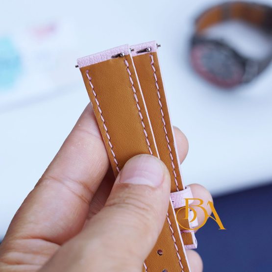 Light Pink Goat leather watch band with Quick release spring bars GSW348 - Image 5