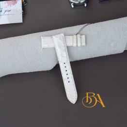 Quick release Pearl White Python leather watch band PSW351